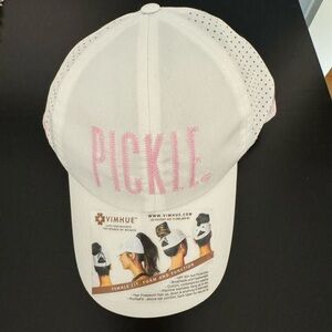 Women's White and Pink Pickleball Hat